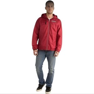 VTG QUIKSILVER Maroon Nylon Full Zip Windbreaker Jacket Medium Multi Zip Pockets